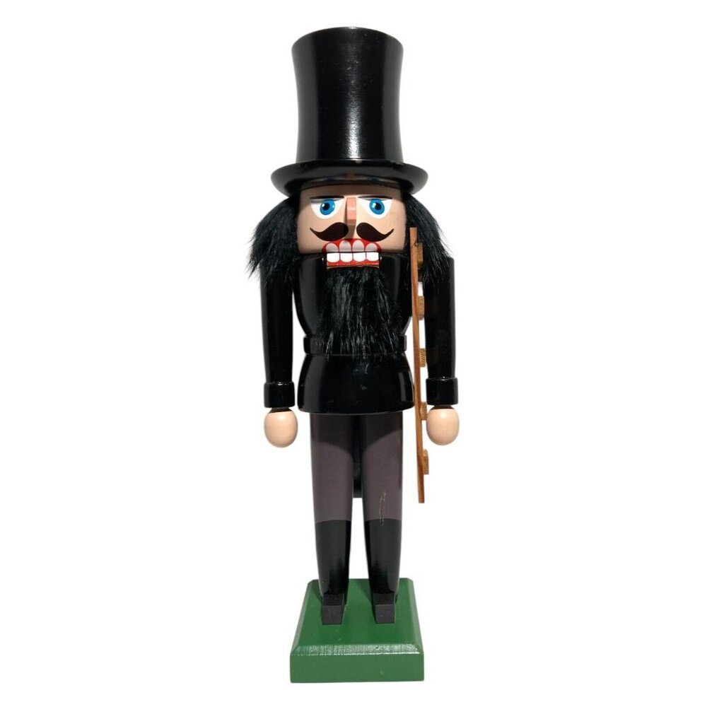Erzgebirgische Volkskunst KWO Chimney Sweep Nutcracker Ladder Germany No Brush